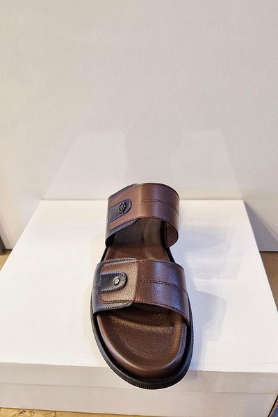 DOSA SHOES MONTRER-463 ΓΝΗΣΙΟ ΔΕΡΜΑ ΑΝΔΡΙΚΕΣ ΠΑΝΤΟΦΛΕΣ-Καφέ-Μπλε