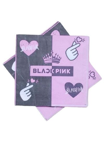 TURKUAZ PARTY Blackpink Printed 33x33 cm Paper Napkin - Set of 20