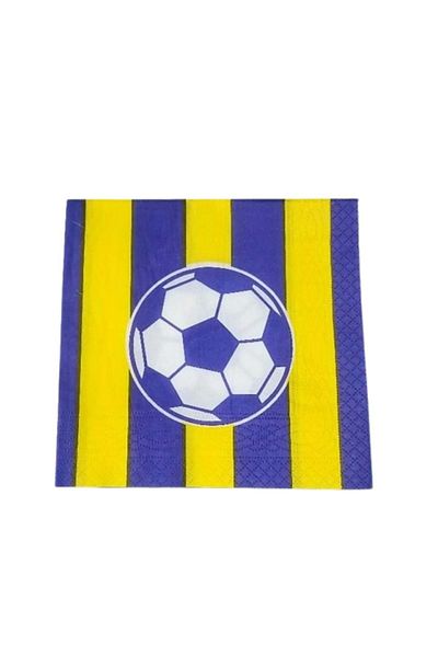 TURKUAZ PARTY Paper Napkin 33x33 Cm - Yellow Navy Blue - 20 Pcs