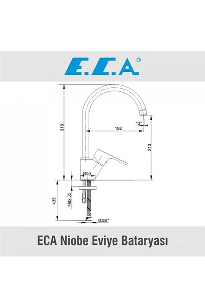 Eca Niobe Sink Faucet102118098