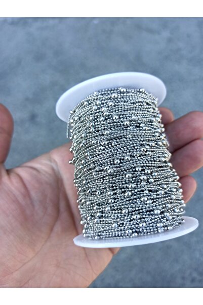 FlowerAksesuar 5 Metre - 1.2x3.2 mm Toplu Zincir, Top Zincir, Takı Zinciri, K...