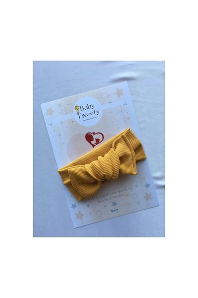Baby Tweety Handmade Ribbed Baby Girl Bandana (SILVER)