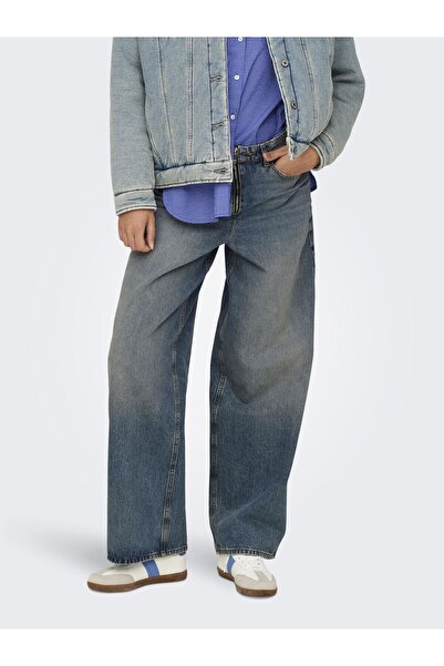 ONLY Weitem ile Jeans Bein ONLBAXTER Mittlere Taille Weiter Beinschnitt Jeans