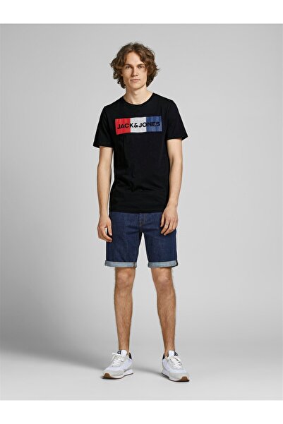 Jack & Jones Jjecorp Logo Tee - Ss, O-Neck, Noos, Black