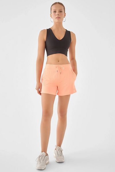 Superstacy Caro Women's Mesh Sports Neon Orange Shorts