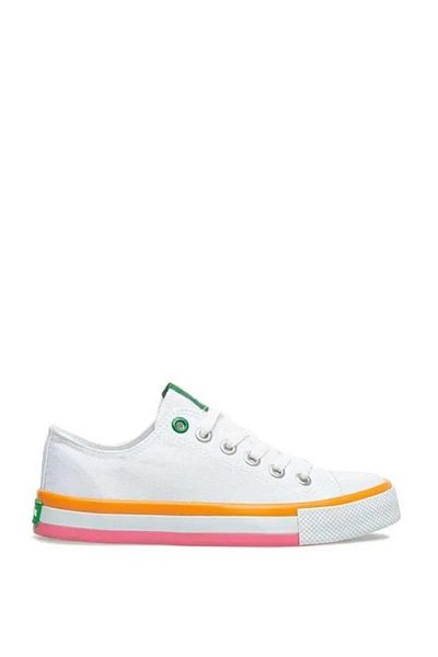 Benetton Bn-30176 Pantofi sport dama-alb-portocaliu