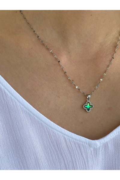 Lucios PASLANMAZ ALABONE KABUK YONCA KOLYE (46 CM UZATMA PAYI DAHİL)