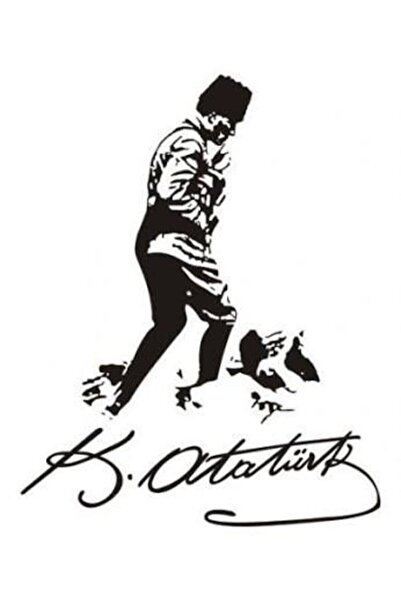 Genel Markalar Mustafa Kemal Atatürk (Oto-Motor-Laptop-Duvar-Dekor) 10 x 12 cm