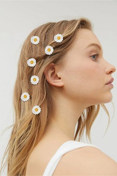Belifanti Collection Ornament pentru păr de mărime medie model Daisy, 10 piese, pentru femei, mărgele de păr