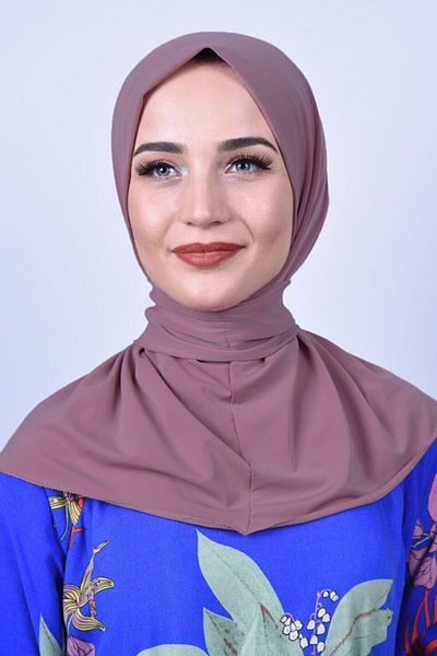 Belifanti Collection Hijab Snap Bonnet Damă Nisip Hijab Gât Bonnet Dried Rose