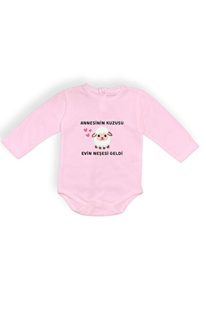 Mnk Baby&Kids Annesinin Kuzusu Neşesi Geldi Baskılı Bebek Body Zıbın Çıtçıtlı...