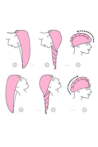 Belifanti Collection Orange Towel Hair Drying Cap Cotton Buttoned