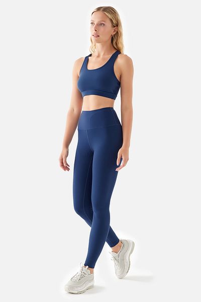 Superstacy Anna Comfylux High Waist Navy Blue Sports Leggings