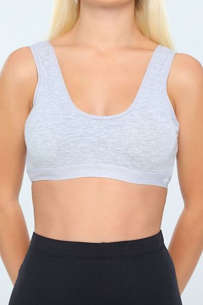 Belifanti Collection Women's Gray Padded Thick Strap Bustier Crop