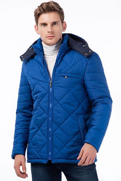 Dewberry M8605 Men's Coat-Saks Blue