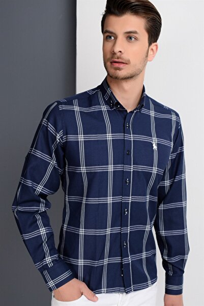 Dewberry G656 ERKEK GÖMLEK-LACİVERT