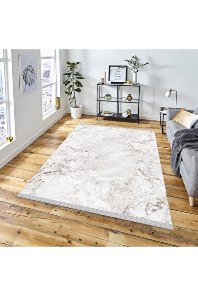 DECOSER HALI Kilim Yıkanabilir Mermer Desenli Kaymaz Taban Salon Koridor Mutf...