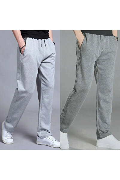 FİTGO Gri - Pantaloni de sport largi, unisex, afumati, cu picioare largi, cu ...