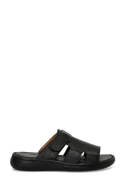 Polaris 107400 .M Fx Black Men's Genuine Leather Slippers
