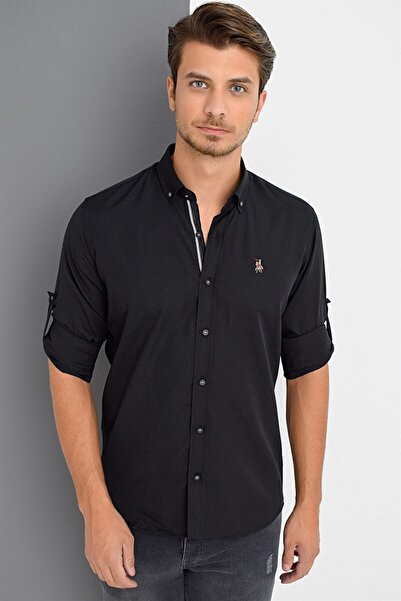 Dewberry G674 Men's Shirt-Black