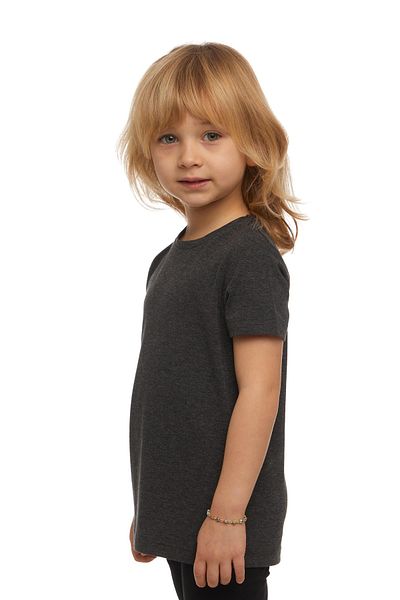 LOVETTI UniSex KidS T-Shirt - Anthracite, Crew Neck, Short Sleeve