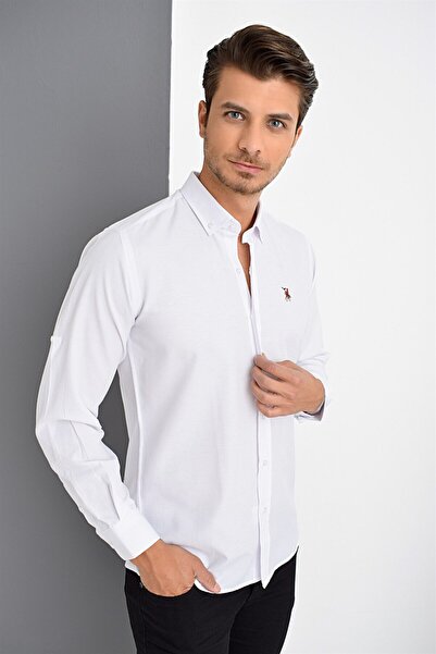 Dewberry G674 Men's Shirt-White