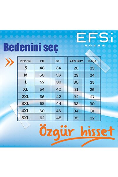 Efsi EFSİ Regular Lycra Cotton Boxers - Blue 3014