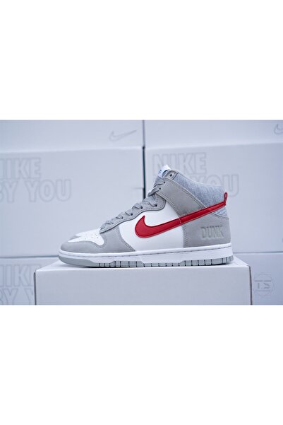 Nike Dunk High Light Smoke Grey Gym Red Dj6152-001