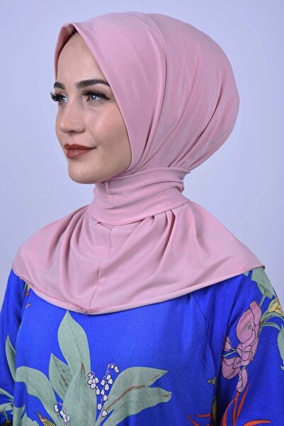 Belifanti Collection Women's Hijab Snap Bonnet Sandy Hijab Neck Collar Bonnet Pink