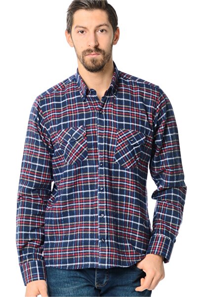 Dewberry G566 Shirt-Dark Blue-Red