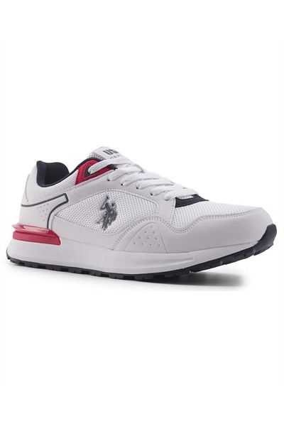 U.S. Polo Assn. Πόλο Ασν. Ανδρικά αθλητικά παπούτσια Martin 4Fx - Λευκό, Navy Blue, Red