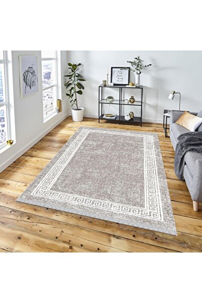 DECOSER HALI Pvcderi Yıkanabilir Modern Desenli Kaymaz Taban Salon Koridor Yo...
