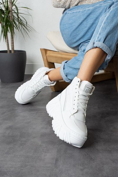 Modanizm Moreno White Sports Boots