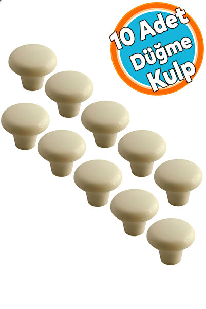 NZB Mobilya Düğme Sert Plastik Krem Dolap Mutfak Dolabı Çekmece Dolap Kapak K...