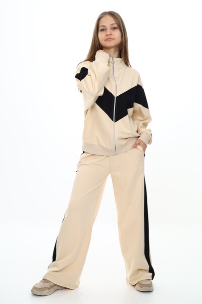 Joui Co Kız Çocuk %100 Pamuk Uzun Kol Oversize Eşofman Takım