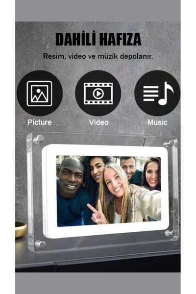 teknotrust 7 Inç IPS Ekran Dijital Fotoğraf Çerçevesi + Video + mp3 Oynatma /...