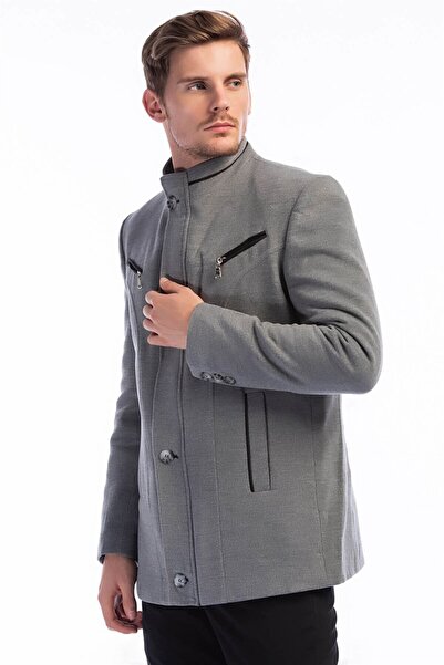 Dewberry K7126 Men's Coat-Grey