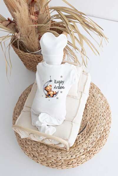 Bebe wini %100 Pamuk Baskılı 11’li Isimli Organik Bebek Hastane Çıkışı