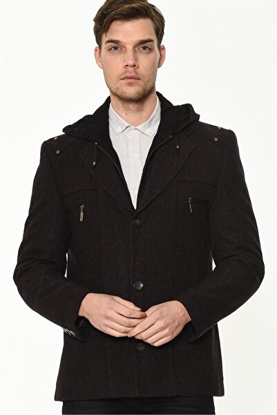 Dewberry K7532 ERKEK KABAN-DESENLİ BORDO