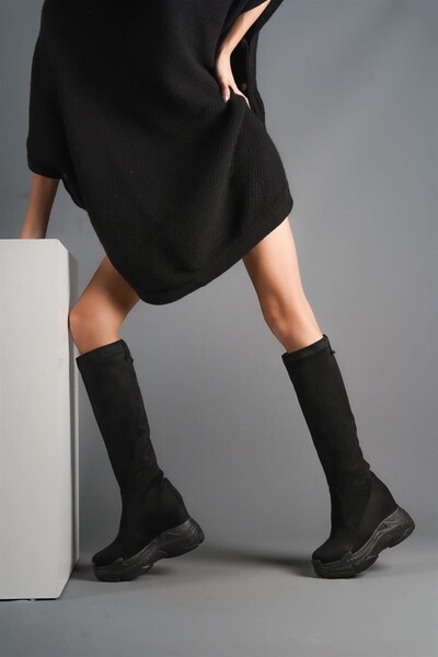 Modanizm Abella Heeled Suede Boots