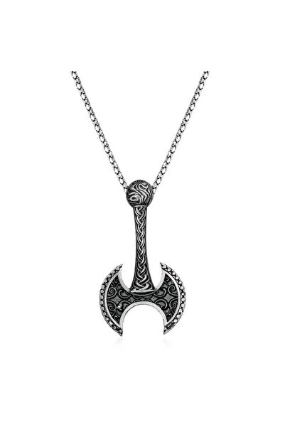 Tradivent NIDAM BUTIQUE قلادة فضية على شكل ساطور