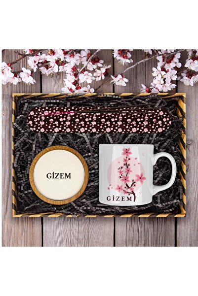 EJOYA Kişiye Özel Tasarım Kupa & Bardak Altlığı & Tütsü Kayığı Hediye Kutusu 114038