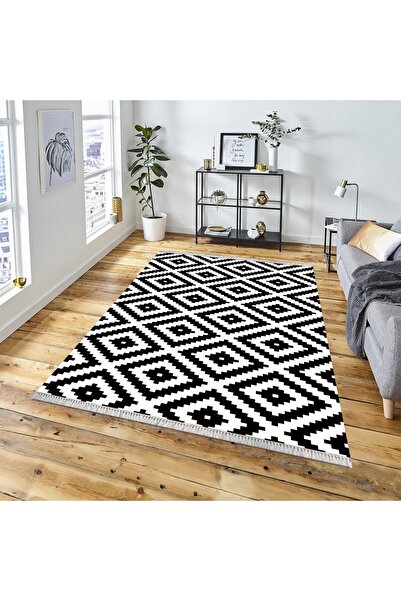 DECOSER HALI Pvcderi Yıkanabilir Modern Desenli Kaymaz Taban Salon Koridor Yo...