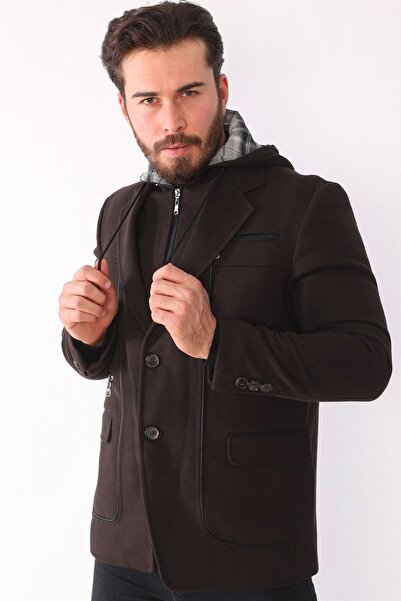 Dewberry K7533 Men's Coat-Brown