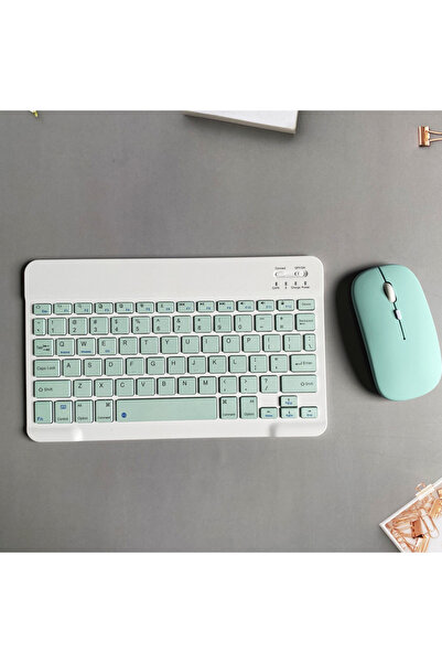 TOKQI iPad (Air 5 10.9) (10.2 `7/8/ 9) (11inç 4-5-6.Nesil) Uyumlu Kablosuz Bluetooth Klavye+Mouse Set