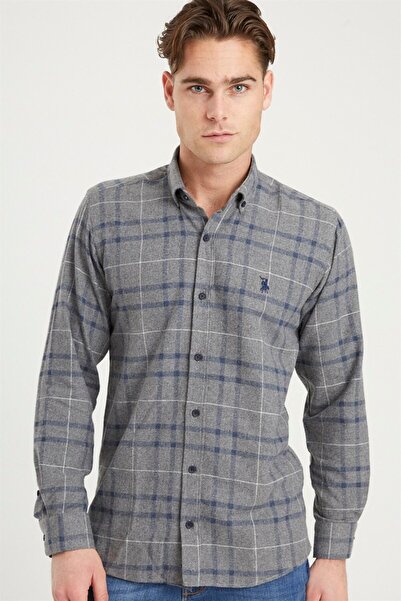 Dewberry Buttoned Collar Modern Men's Long Sleeve Shirt – Comfortable Fit for...