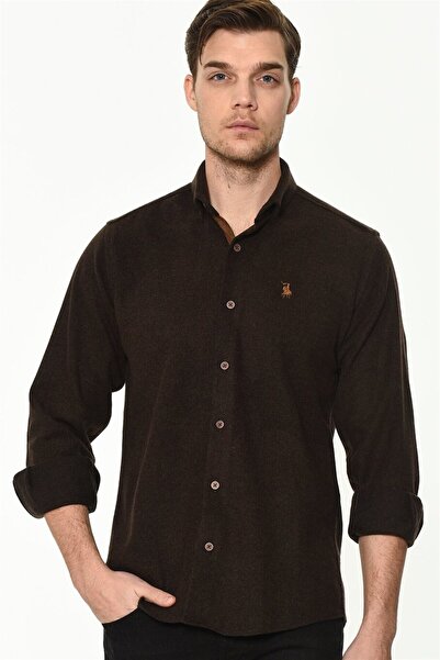 Dewberry G715 Men's Shirt-Brown