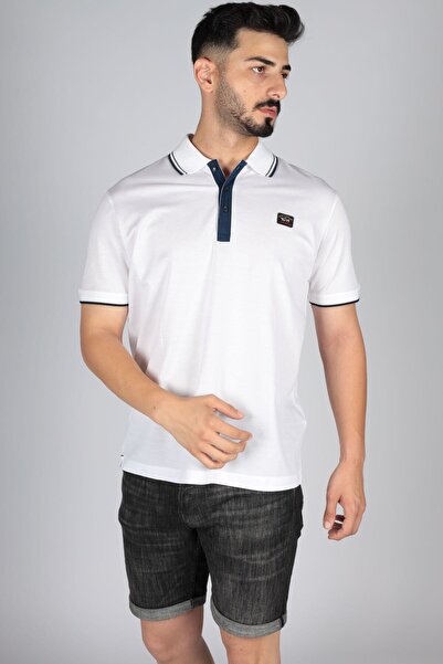 PAUL&SHARK MEN'S KNITTED POLOSHIRT C.WCOTTON