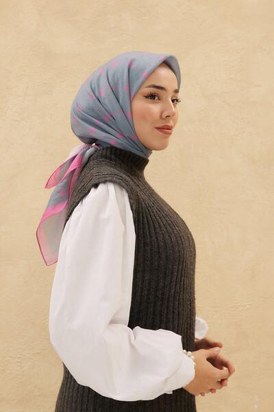 Silk Home Φουλάρι Olinda Μπλε Φούξια - Μεταλλικό Σχέδιο