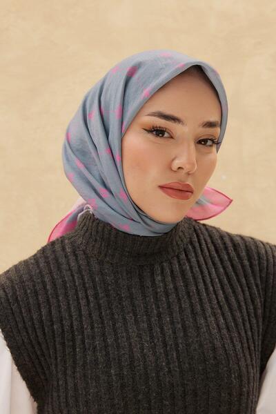 Silk Home Φουλάρι Olinda Μπλε Φούξια - Μεταλλικό Σχέδιο